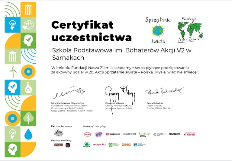 sprzątanie certyfikat